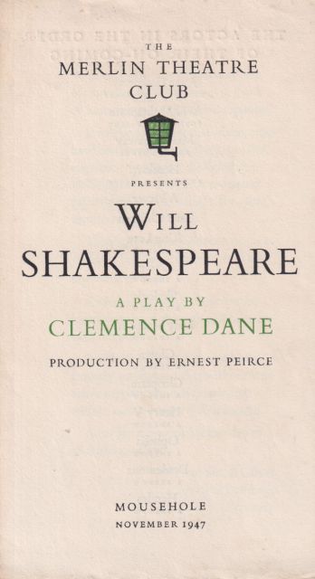 Will Shakespeare Clemence Dane