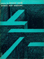 Events & Wisdoms Donald Davie