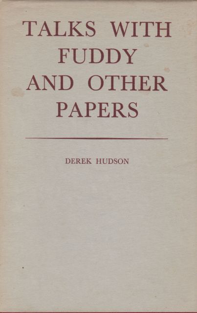 Talks with Fuddy and Other Poems Derek Hudson