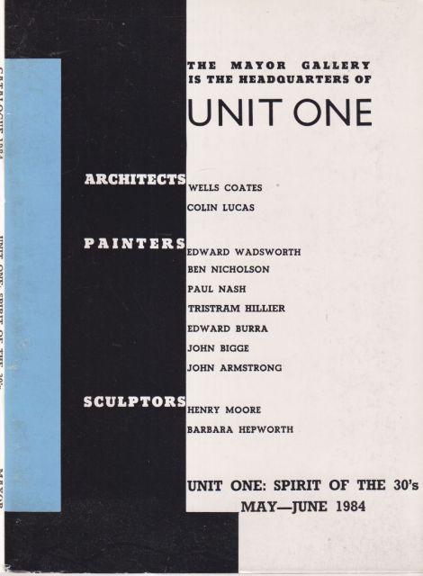 Unit One: Spirit of the 30's May - June 1984 Mark Glazebrook (contributes)