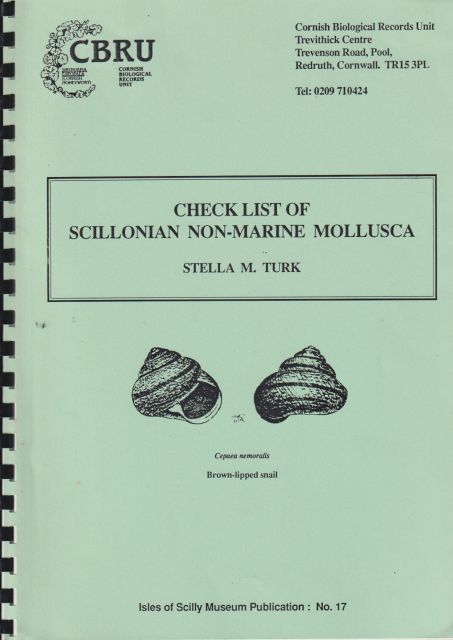 Check List of Scillonian Non-Marine Mollusca Stella M Turk